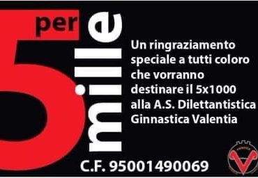 Sostieni A.S.D. Ginnastica Valentia con il tuo 5×1000